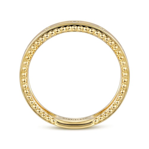 Gabriel & Co. Stackable Bujukan Diamond Bezel Wide Ring