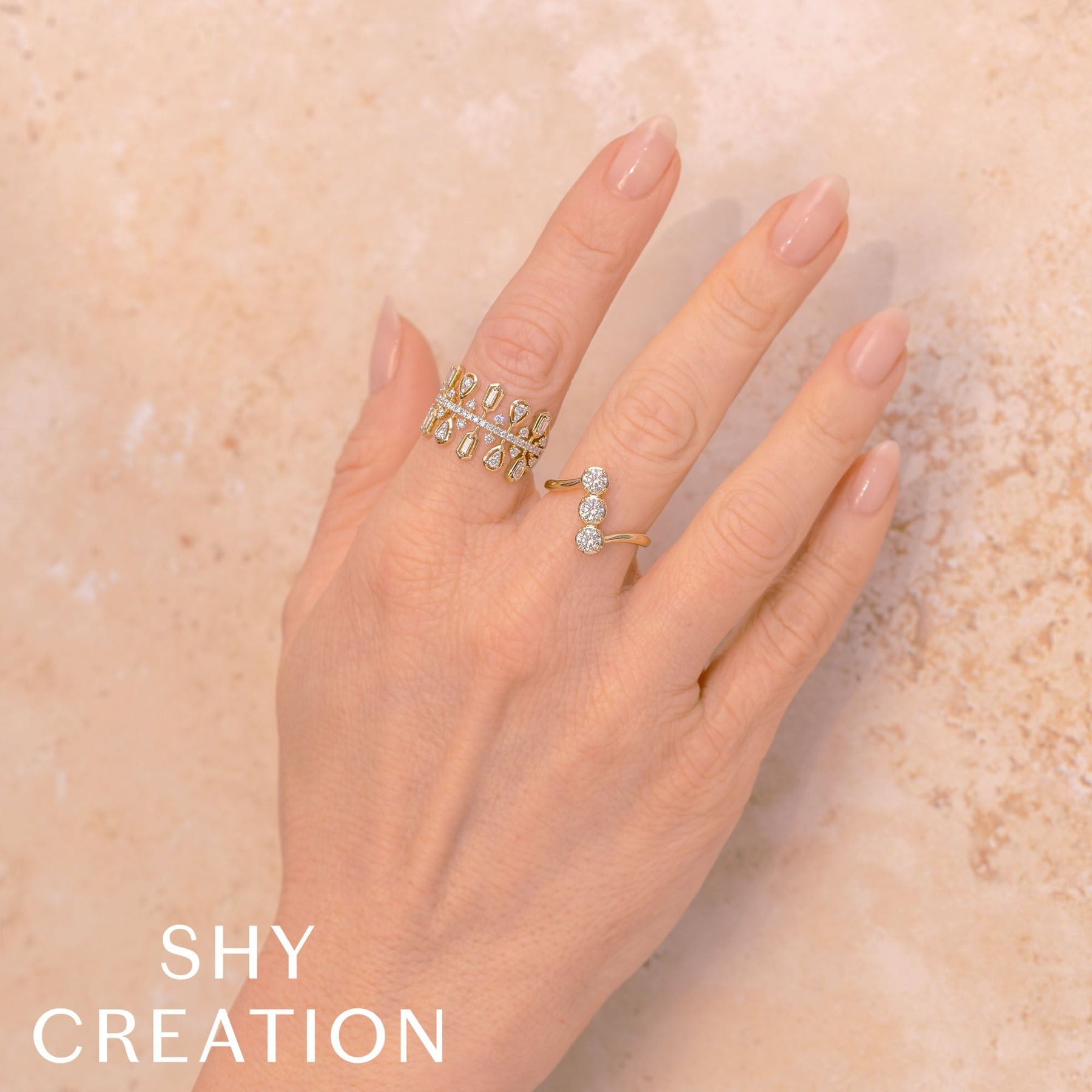 Shy Creation Diana Diamond Crown Setting Ring