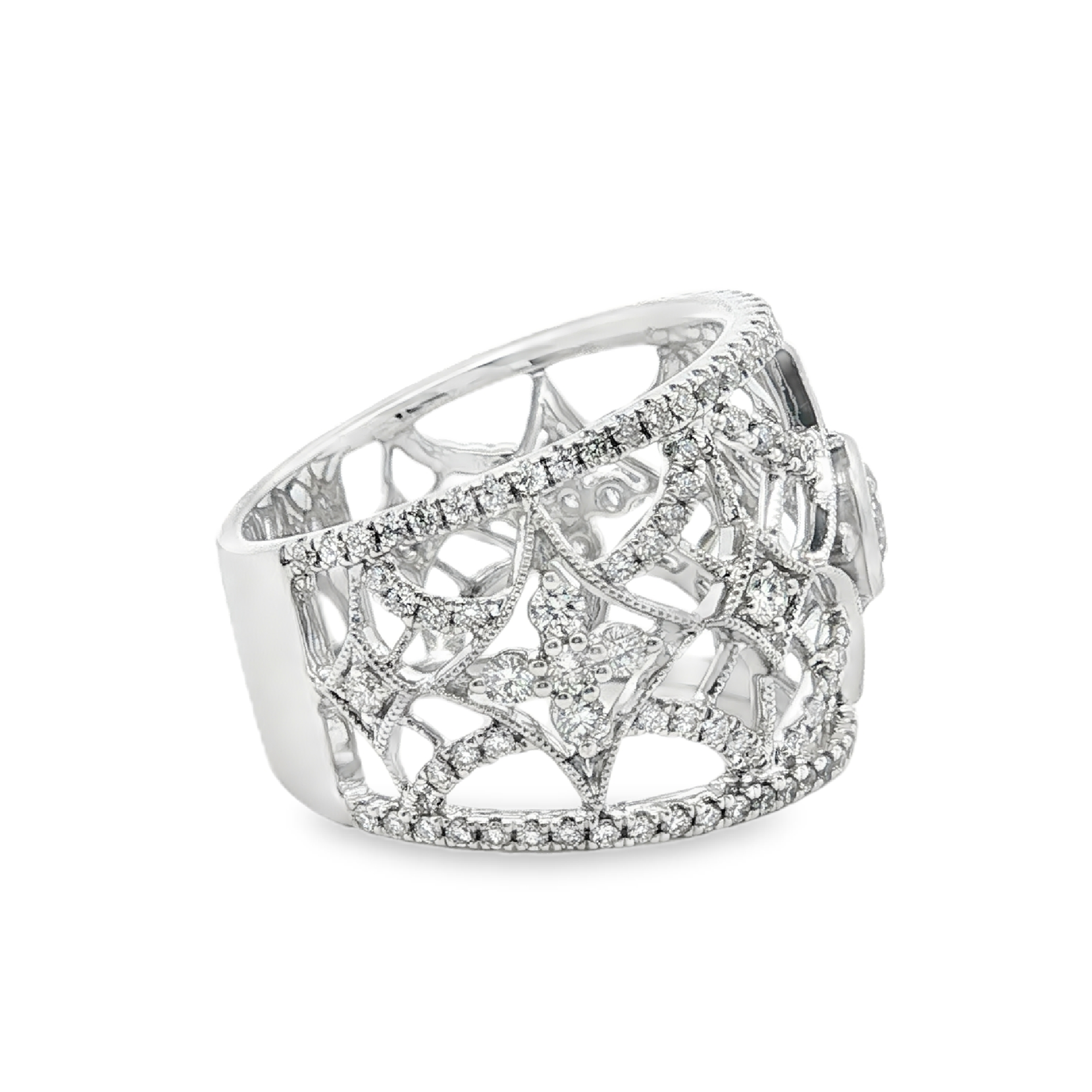 Estate by Martin Binder Wide Diamond Filigree Ring (1.51 ct. tw.)