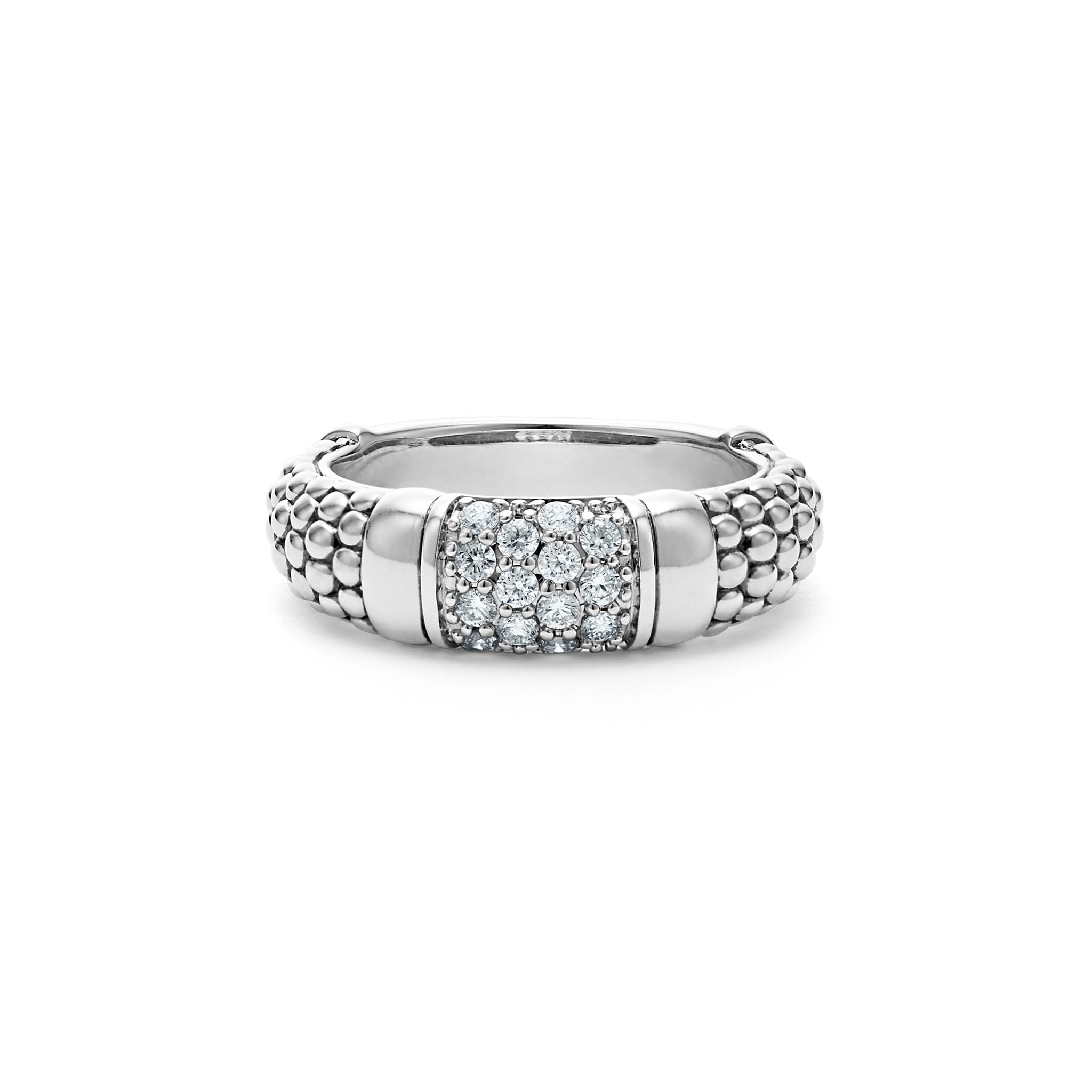 LAGOS Signature Caviar 6mm Diamond Ring
