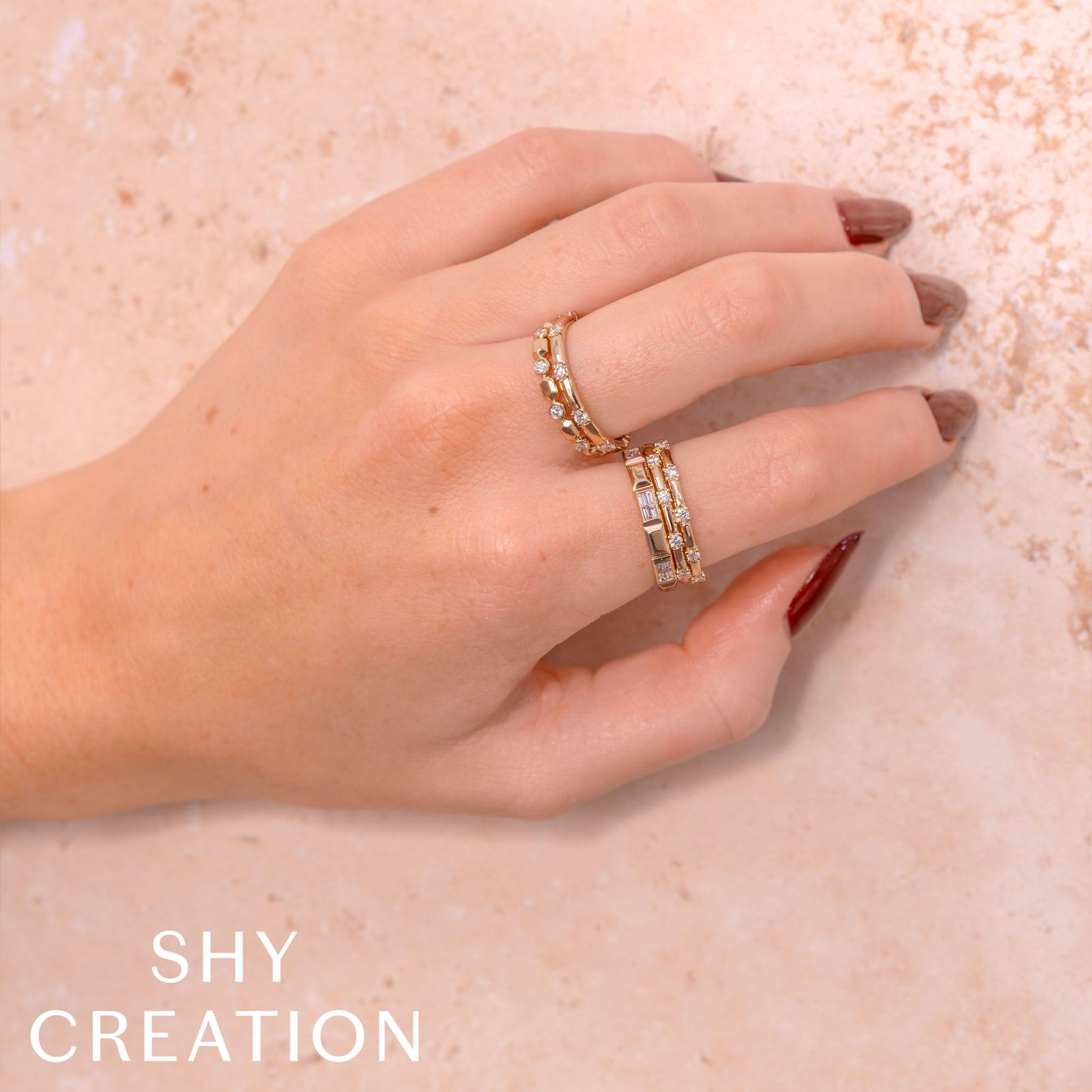 Shy Creation Kate Diamond Band Ring