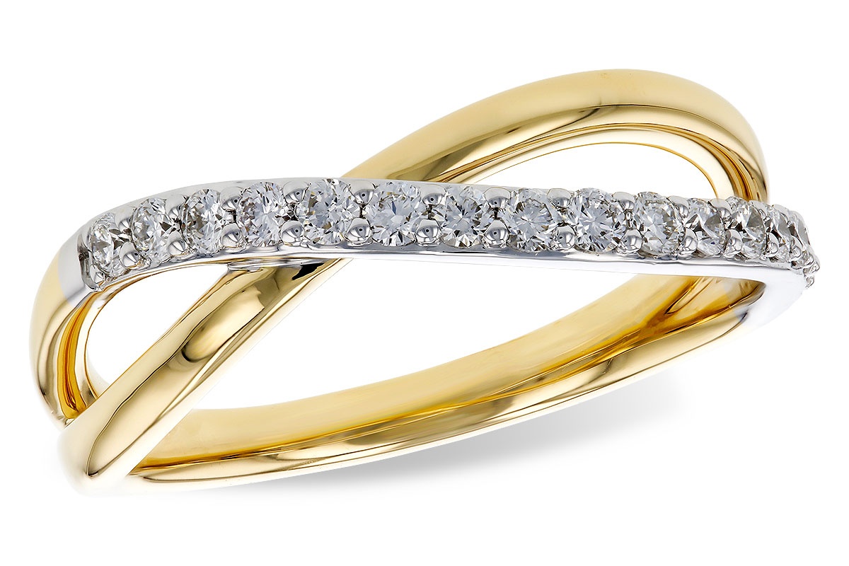Allison Kaufman Two-Tone Diamond Bypass Ring (0.33 ct. tw.)