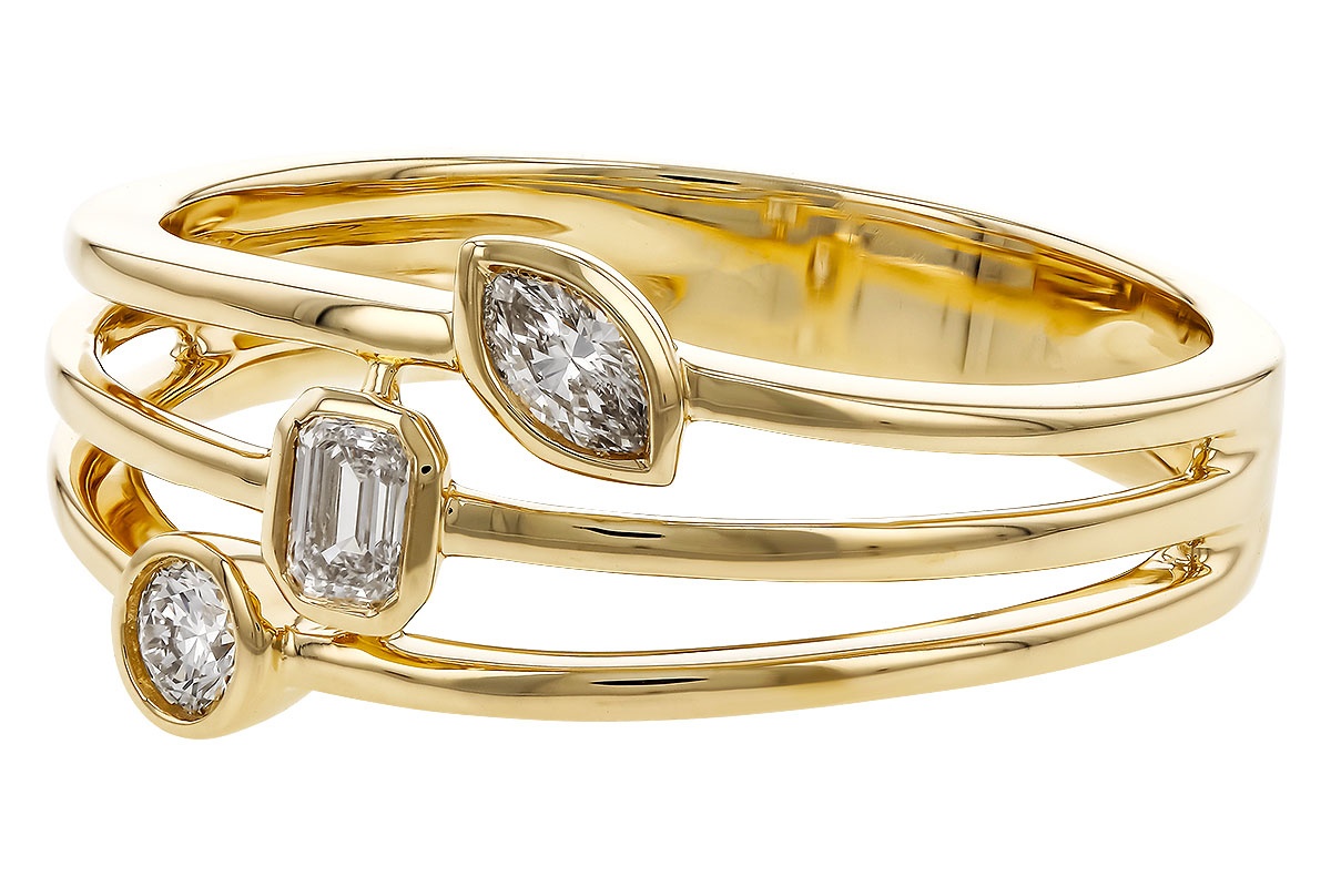 Allison Kaufman Three Station Diamond Bezel Ring (0.24 ct. tw.)