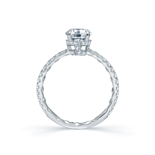 A.jaffe Solitaire Semi-mount Diamond Engagement Ring (0.33 Ct. Tw.)