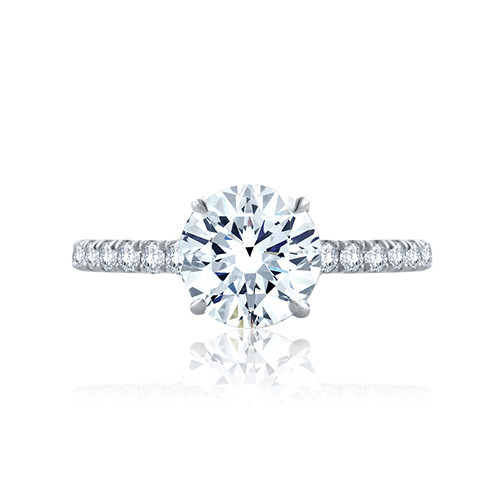 A.jaffe Solitaire Semi-mount Diamond Engagement Ring (0.43 Ct. Tw.)