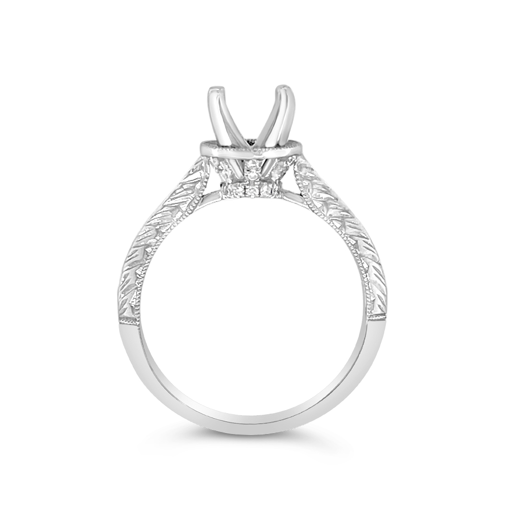 Yes By Martin Binder Hidden Halo Diamond Engagement Ring Mounting (0.09 Ct. Tw.)