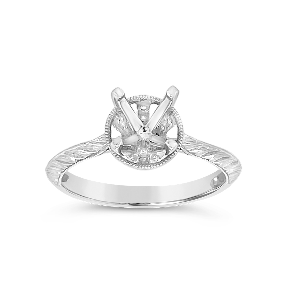Yes By Martin Binder Hidden Halo Diamond Engagement Ring Mounting (0.09 Ct. Tw.)