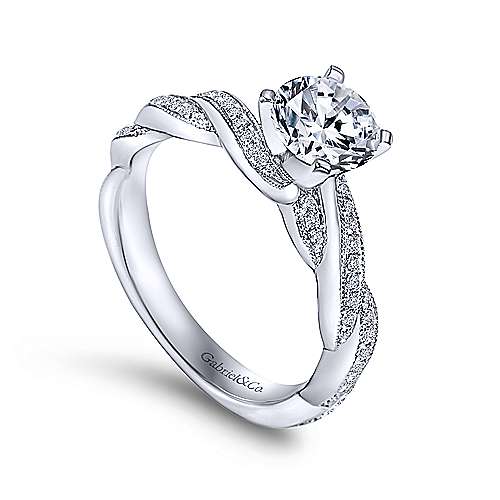 Gabriel & Co Victorian Criss Cross Diamond Ring Mounting (0.27 Ct. Tw.)