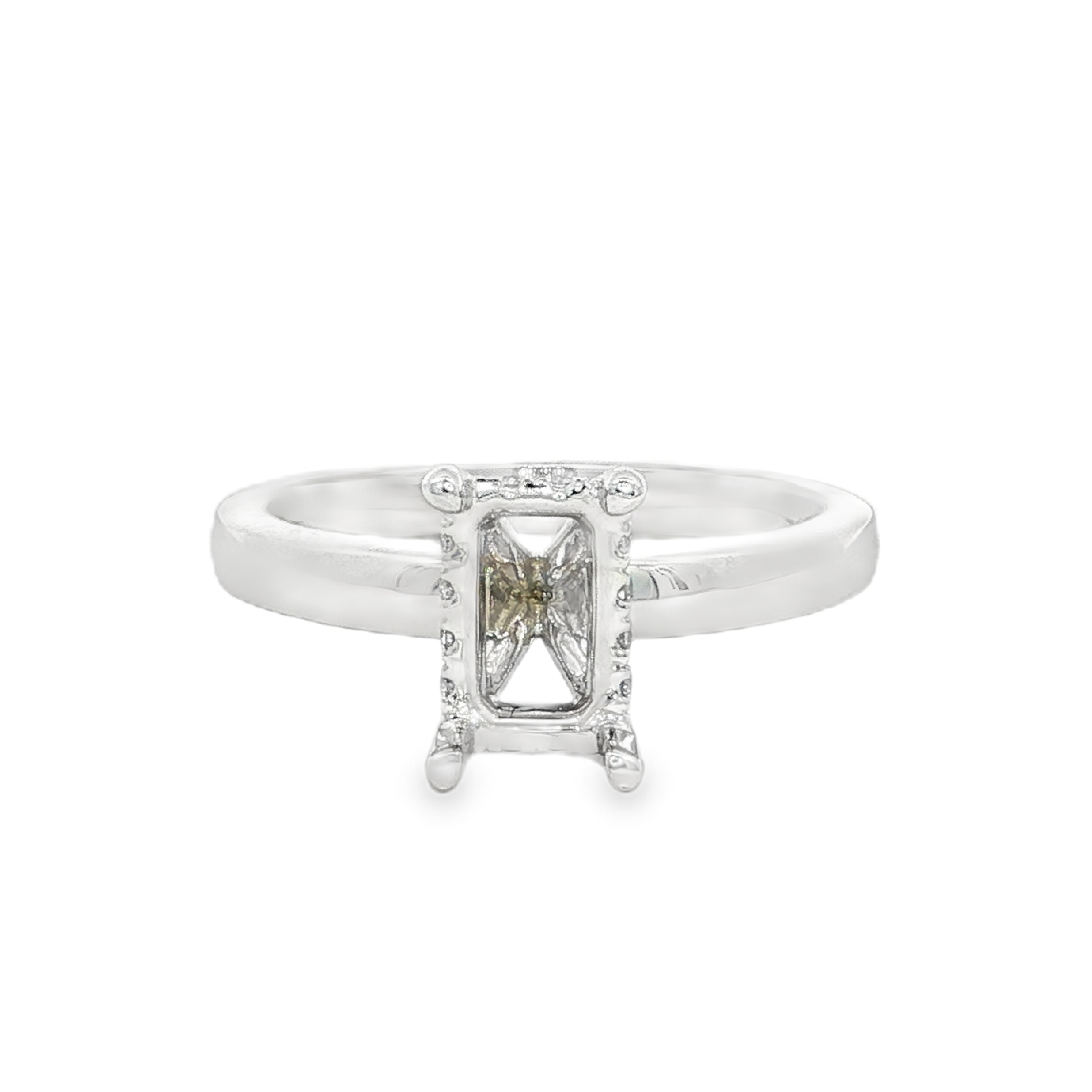 Yes by Martin Binder Emerald Cut Diamond Engagement Ring Mounting