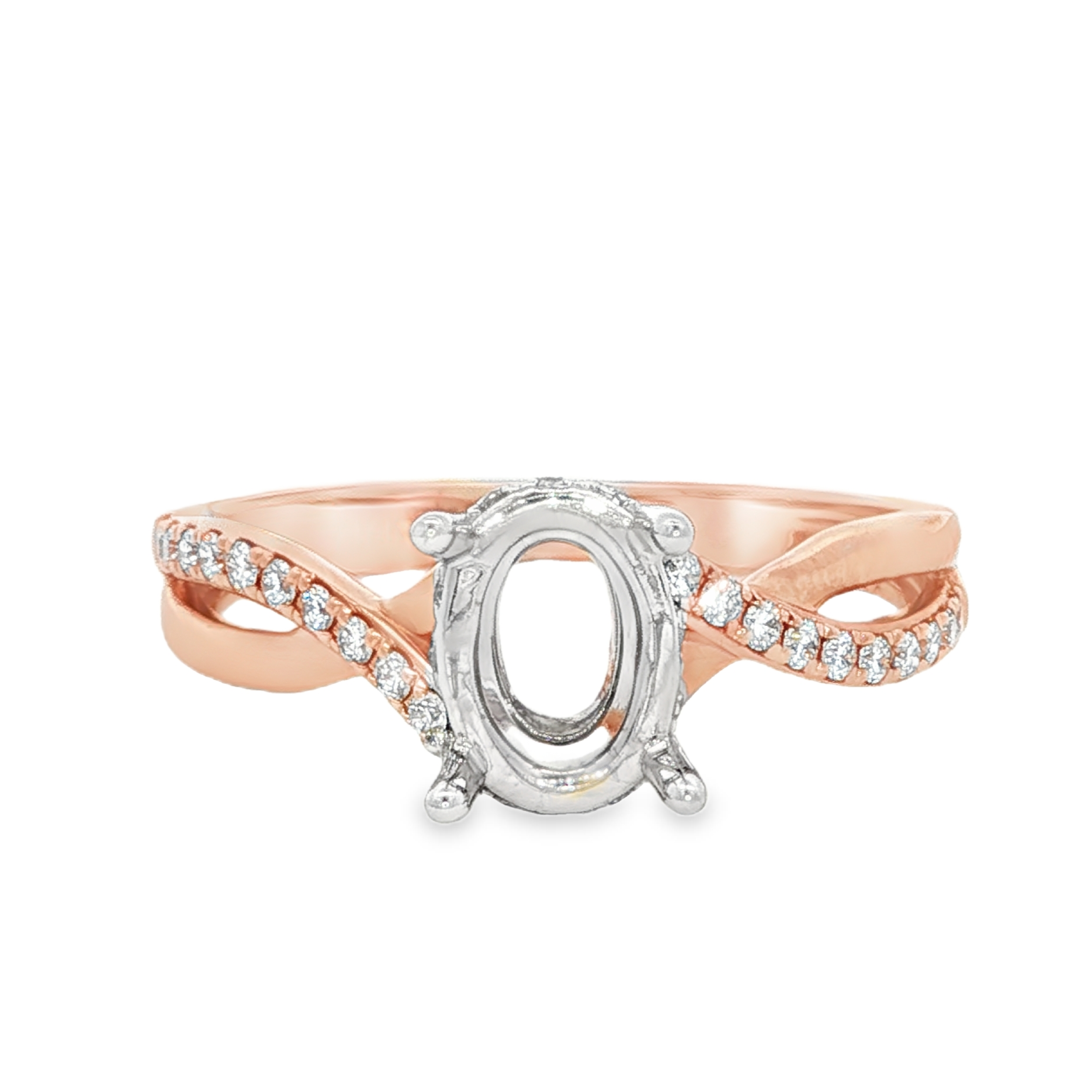 Yes by Martin Binder Oval Diamond Twist Engagement Ring Mounting