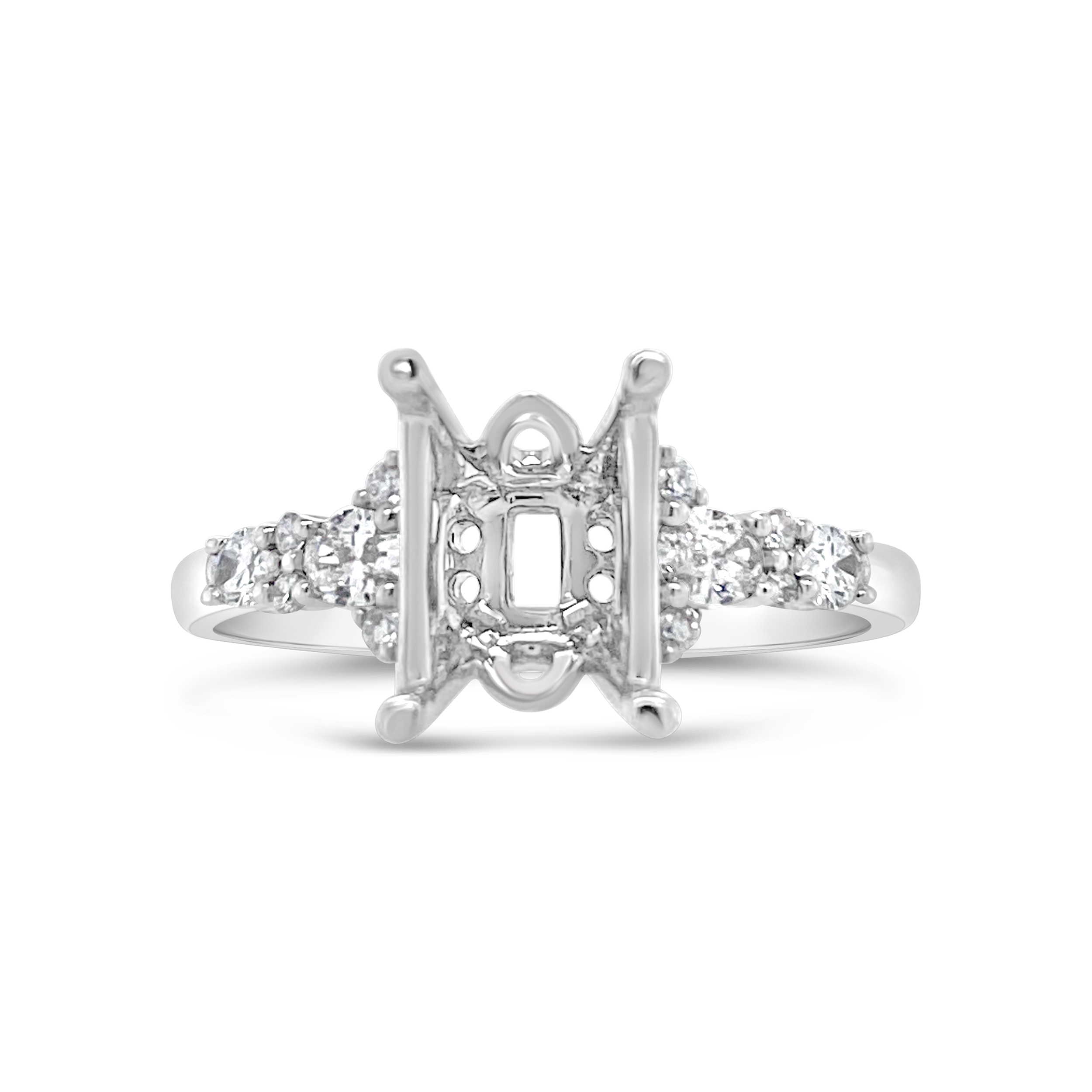 Yes By Martin Binder Emerald Cut Engagement Ring Mounting (0.30 Ct. Tw.)