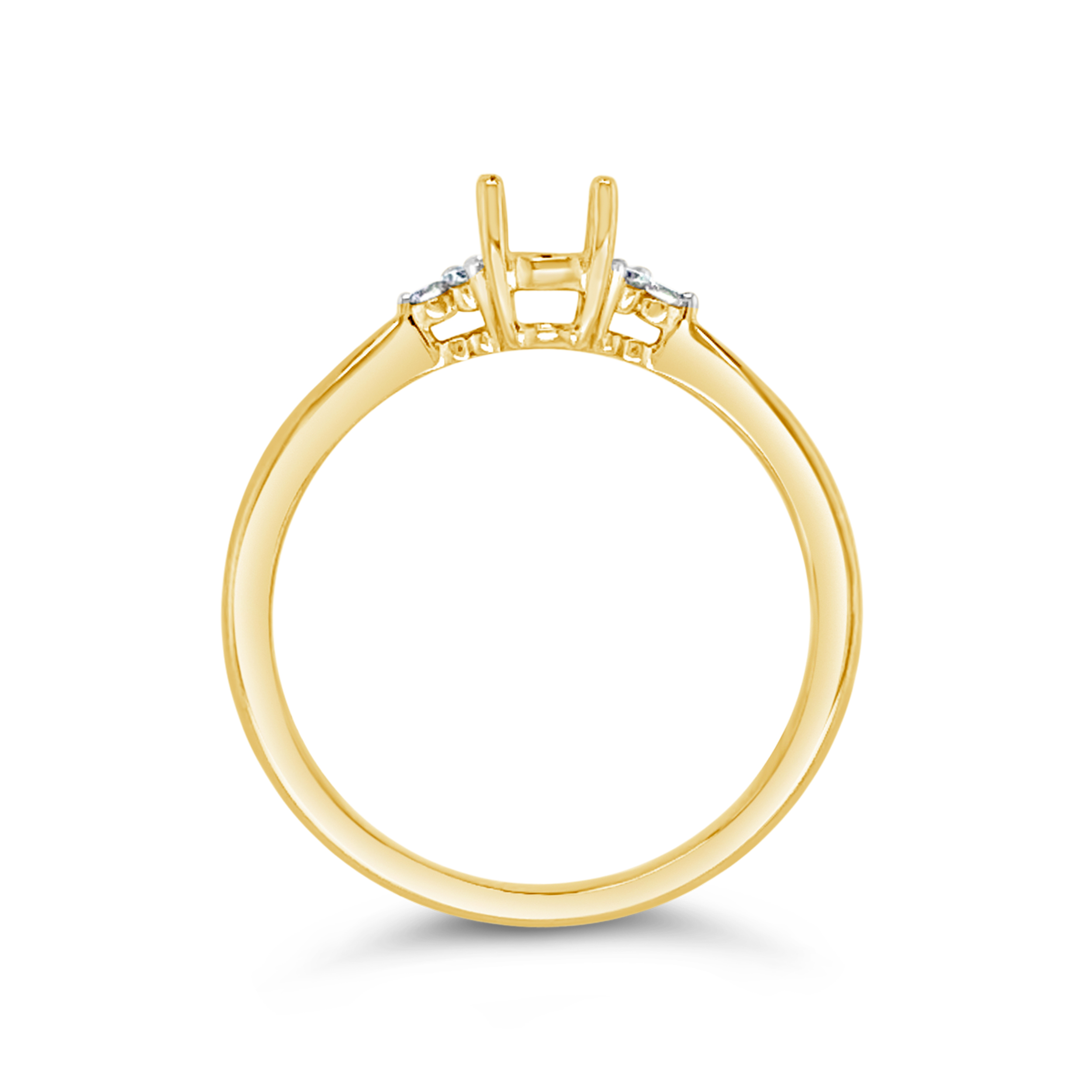 By Martin Binder Oval Stone And Diamond Ring Mounting (0.07 Ct. Tw.)