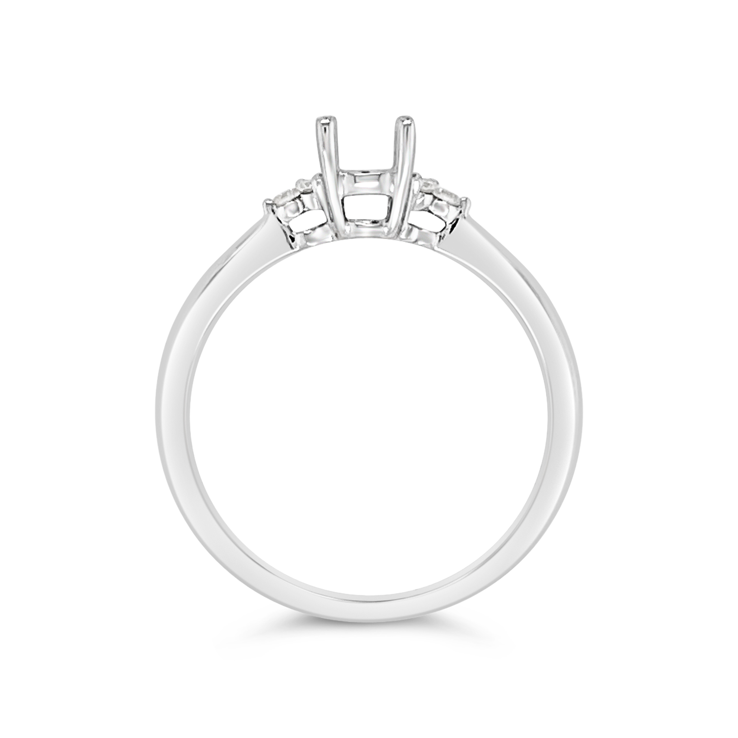 By Martin Binder Oval Stone And Diamond Ring Mounting (0.08 Ct. Tw.)