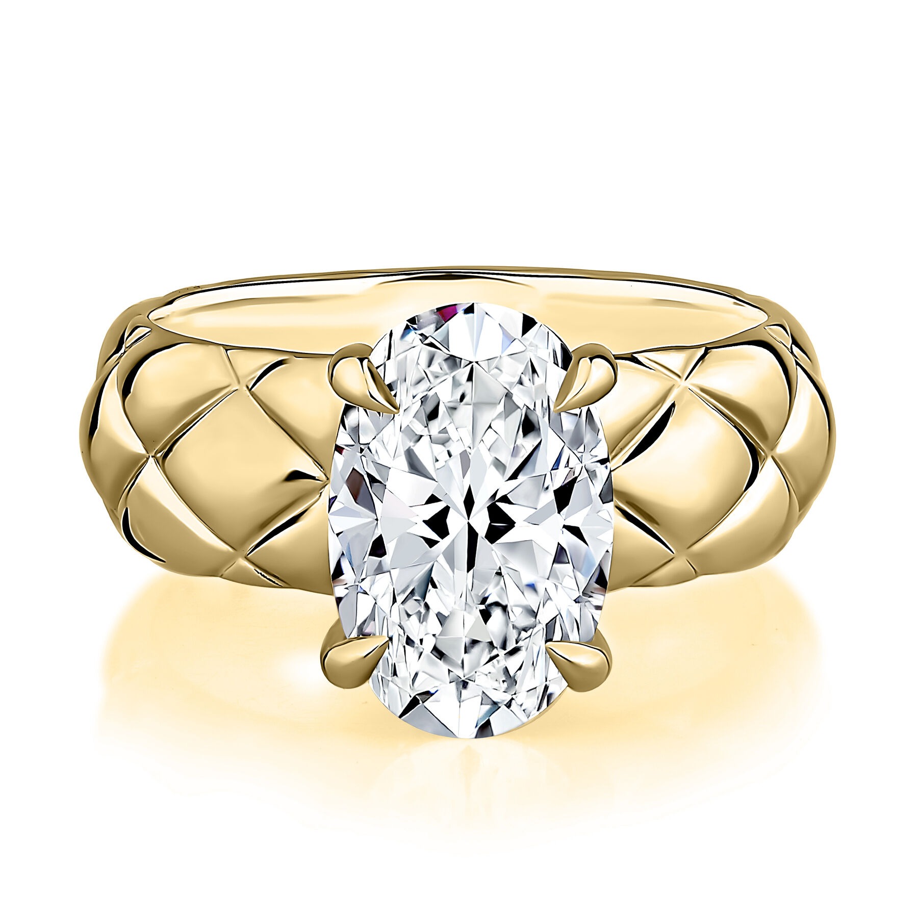 A. Jaffe Wide Oval Engagement Ring Mounting (0.19 Ct. Tw.)