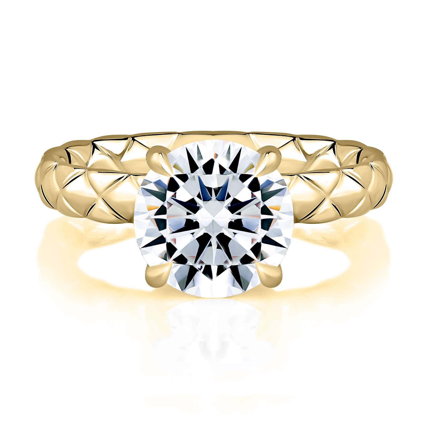 A. Jaffe Quilted Solitaire Engagement Ring Mounting (0.08 Ct. Tw.)