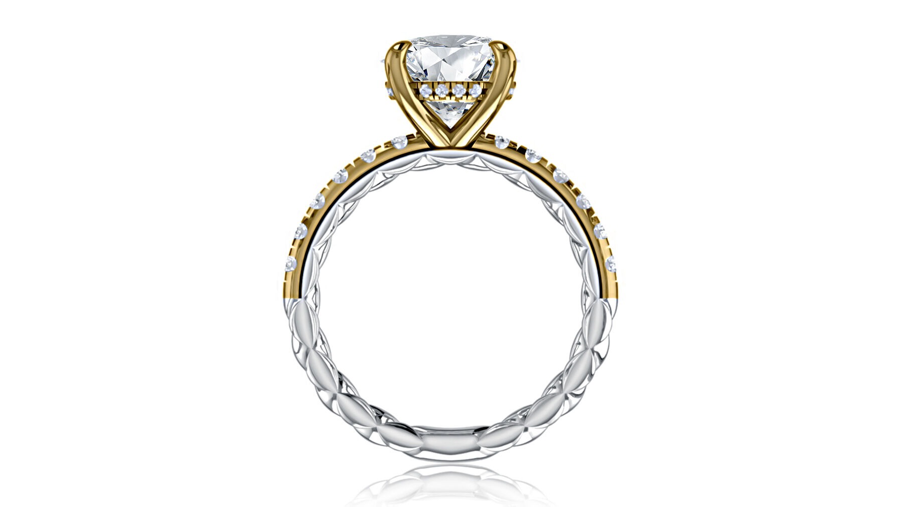 A. Jaffe Round Engagement Ring Mounting (0.48 Ct. Tw.)