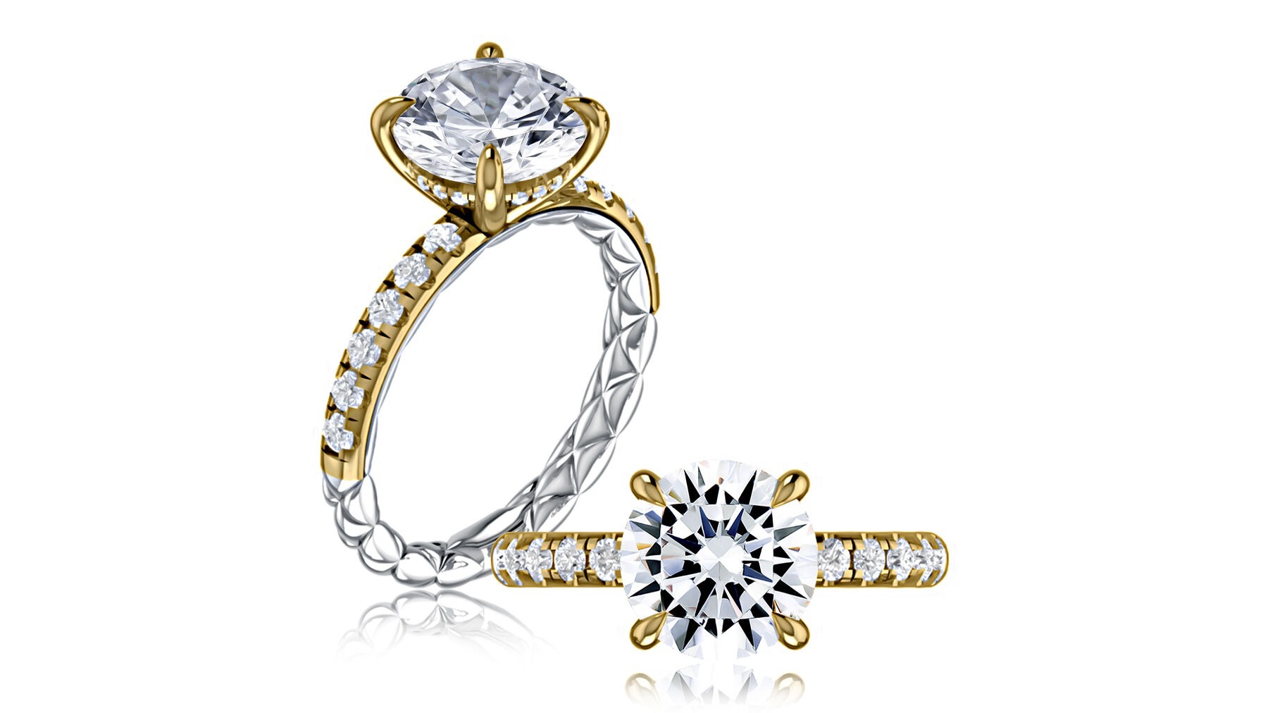 A. Jaffe Round Engagement Ring Mounting (0.48 Ct. Tw.)