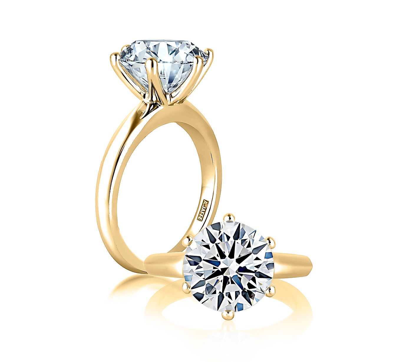 A. Jaffe Round Solitaire Engagement Ring Mounting