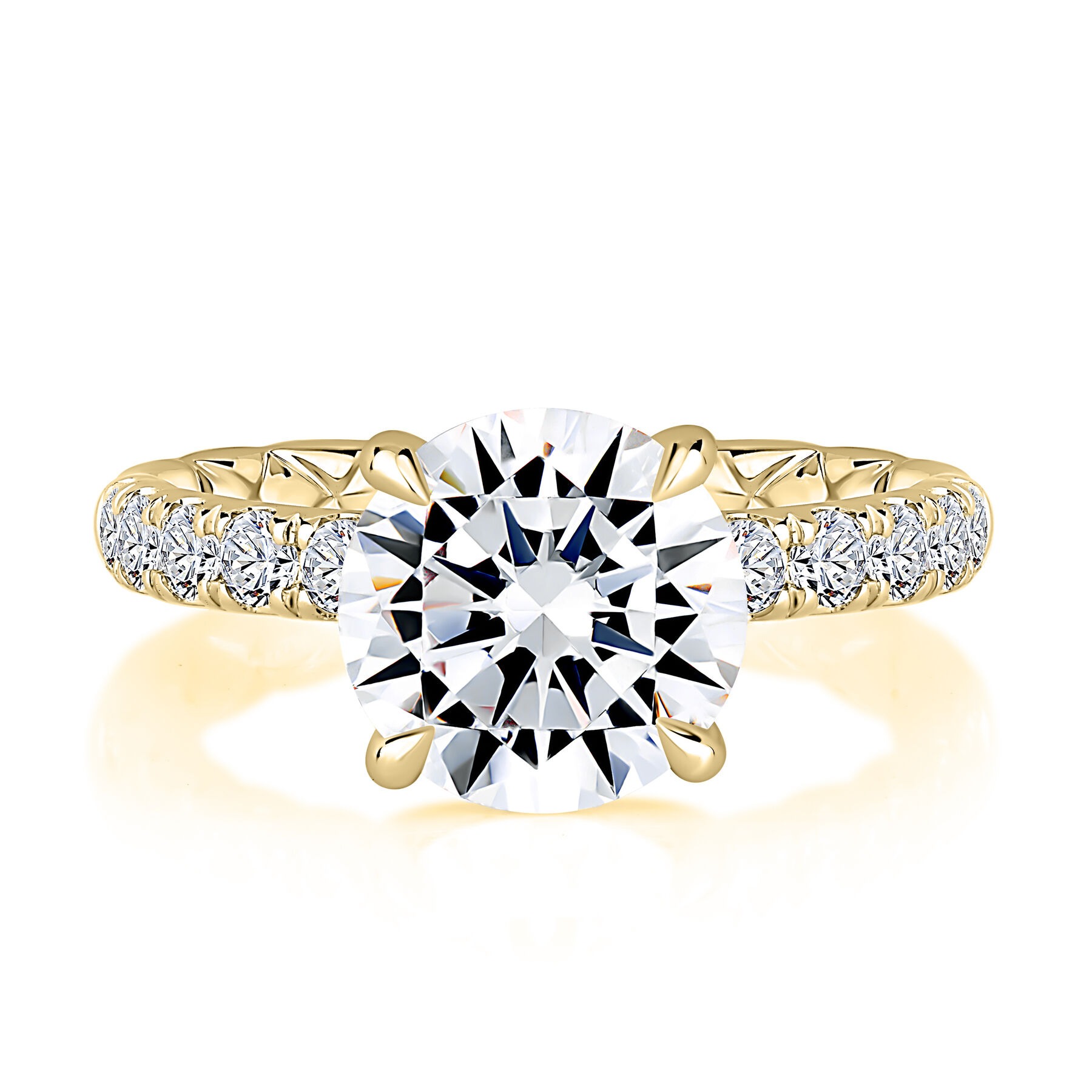 A. Jaffe Round Diamond Engagement Ring Mounting (0.62 Ct. Tw.)