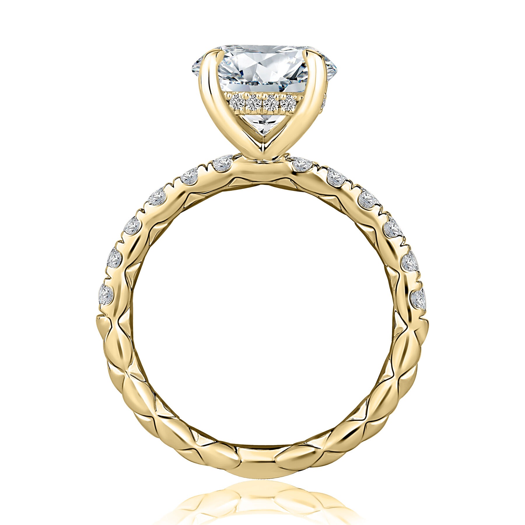 A. Jaffe Round Diamond Engagement Ring Mounting (0.62 Ct. Tw.)