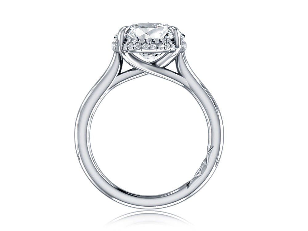 A. Jaffe Oval Halo Diamond Engagement Ring Mounting (0.20 Ct. Tw.)