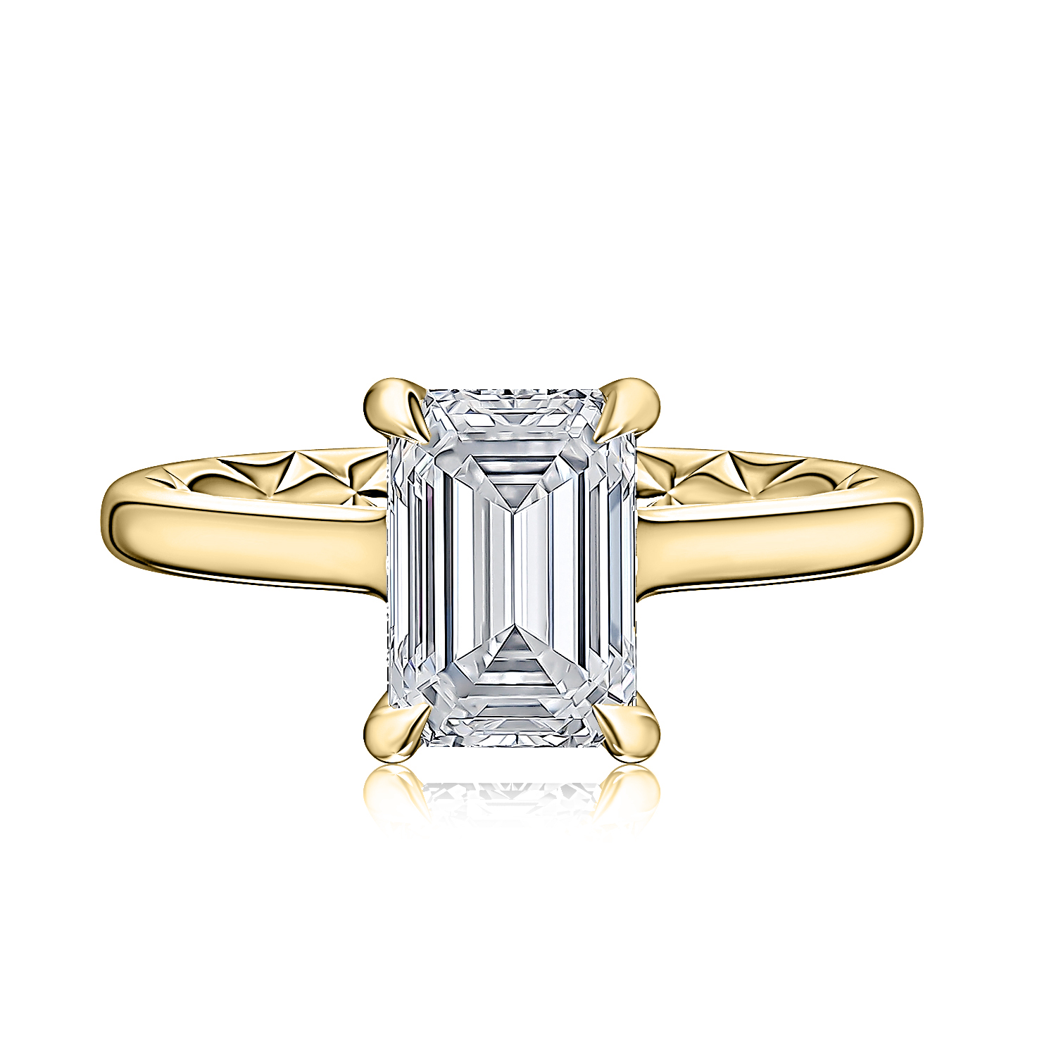 A. Jaffe Solitaire Diamond Engagement Ring Mounting (0.08 Ct. Tw.)