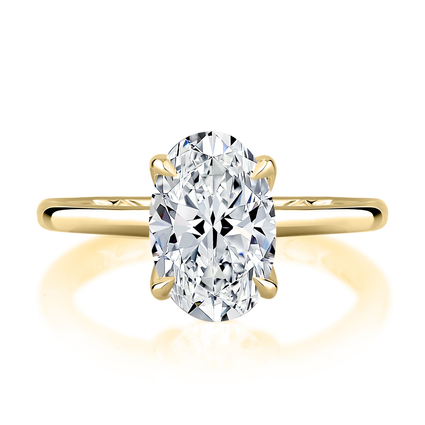 A. Jaffe Oval Solitaire Diamond Engagement Ring Mounting (0.10 Ct. Tw.)