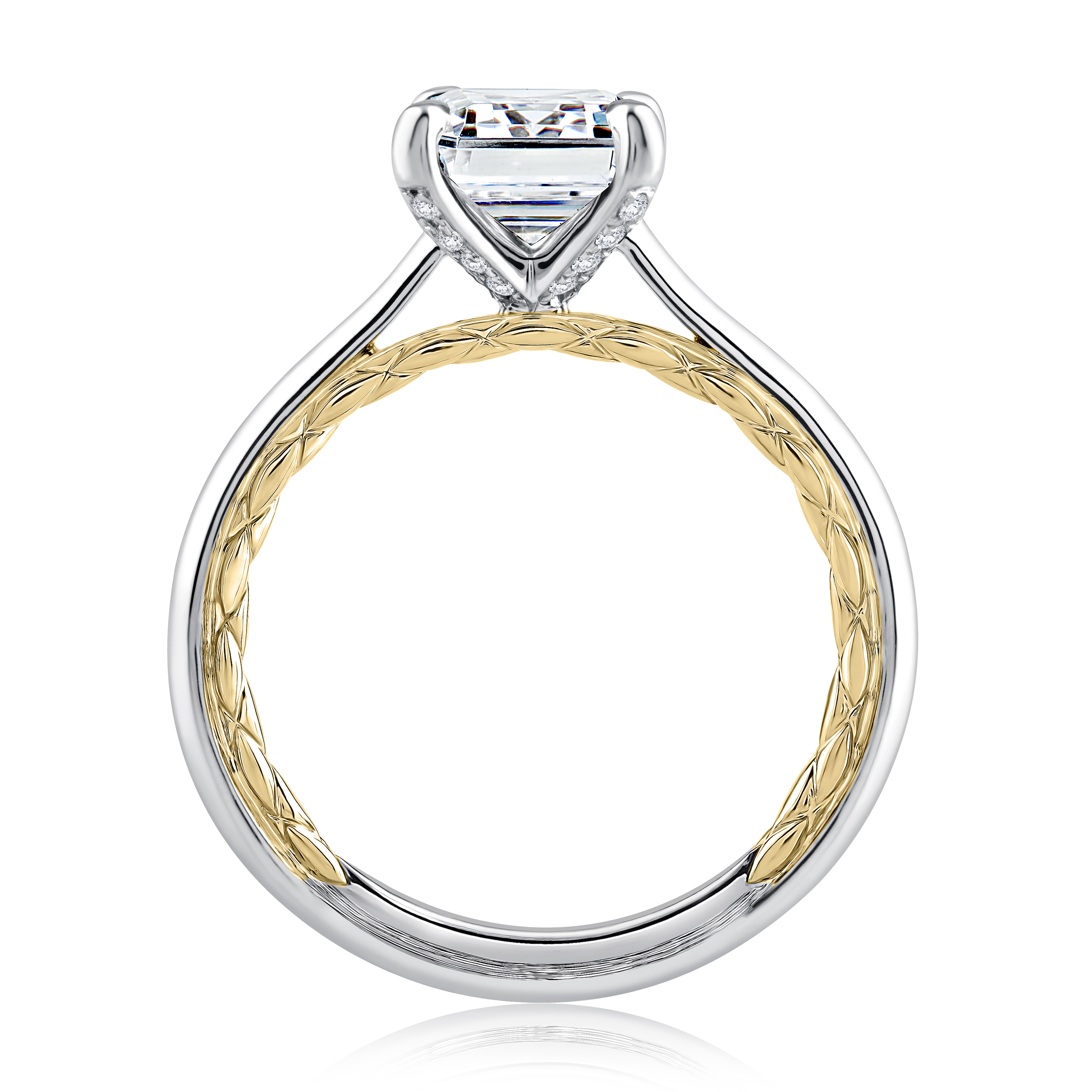 A. Jaffe Solitaire Diamond Engagement Ring Mounting (0.06 Ct. Tw.)