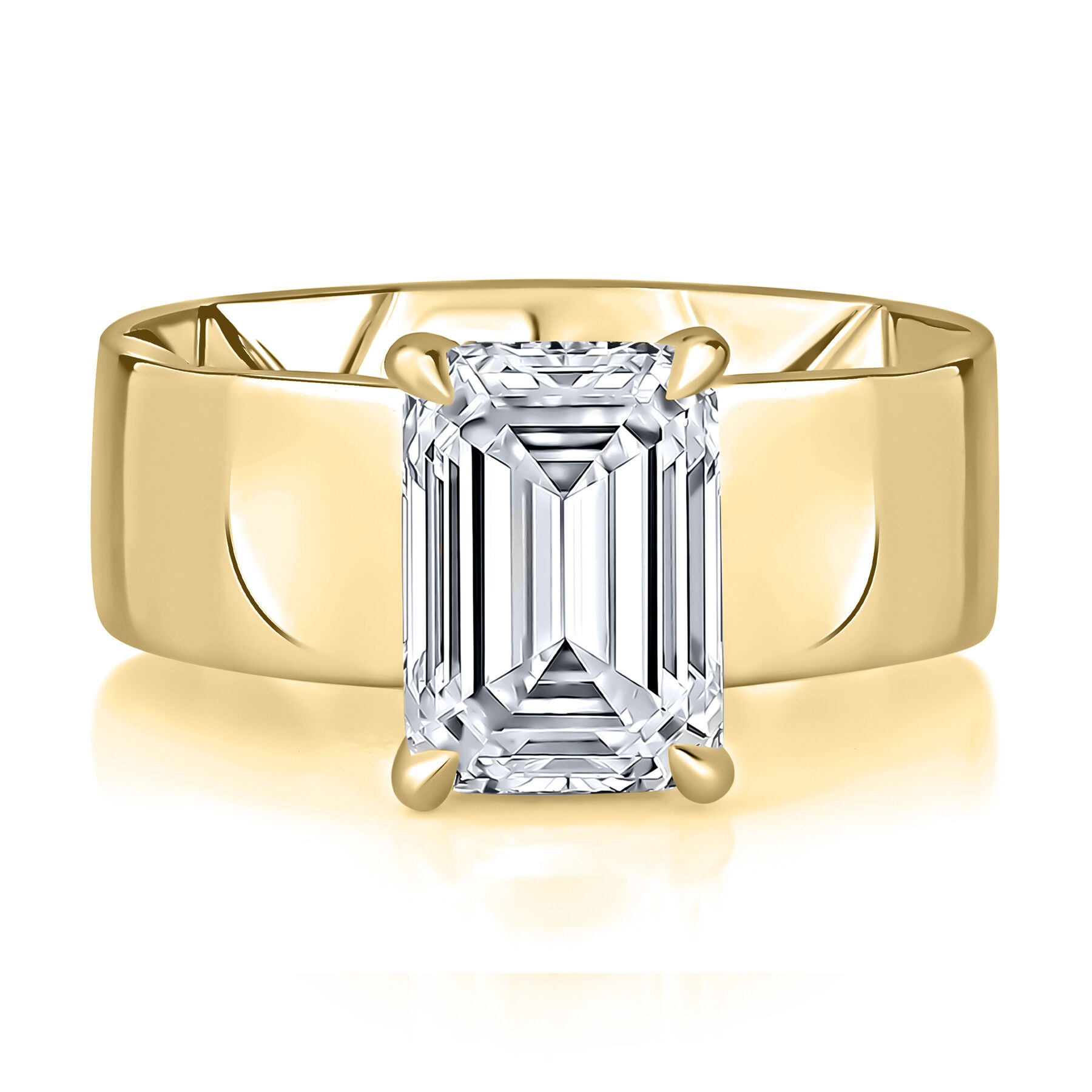 A. Jaffe Wide Diamond Engagement Ring Mounting (0.19 Ct. Tw.)