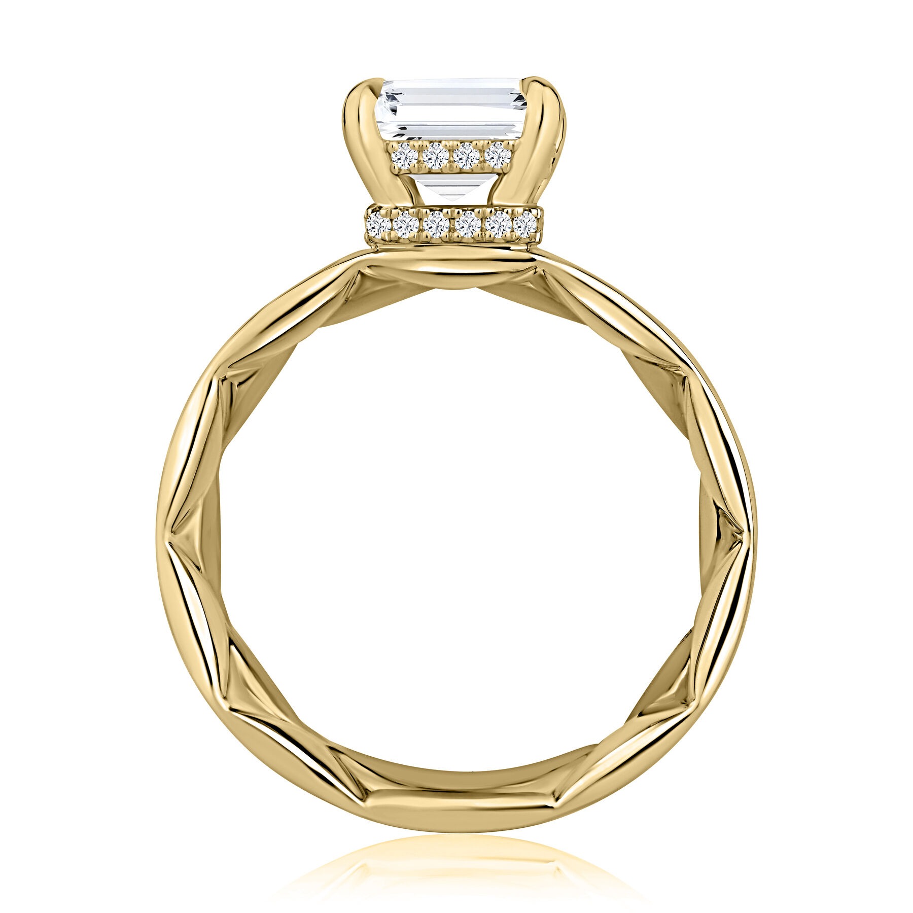 A. Jaffe Wide Diamond Engagement Ring Mounting (0.19 Ct. Tw.)