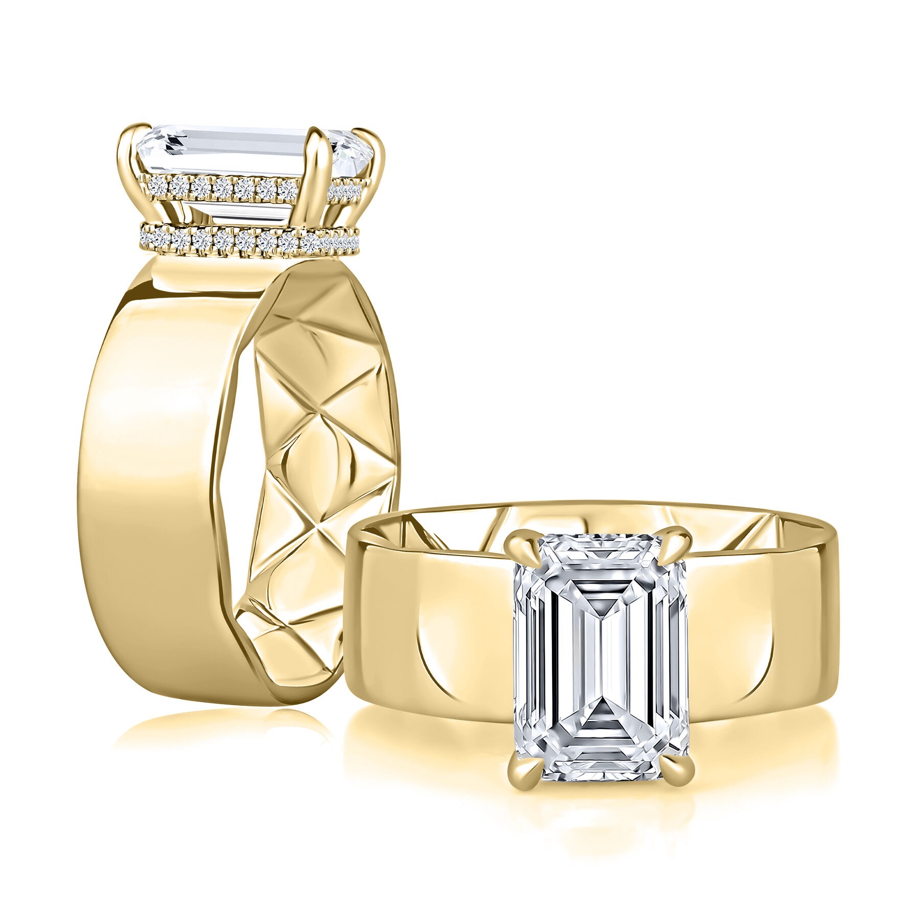 A. Jaffe Wide Diamond Engagement Ring Mounting (0.19 Ct. Tw.)