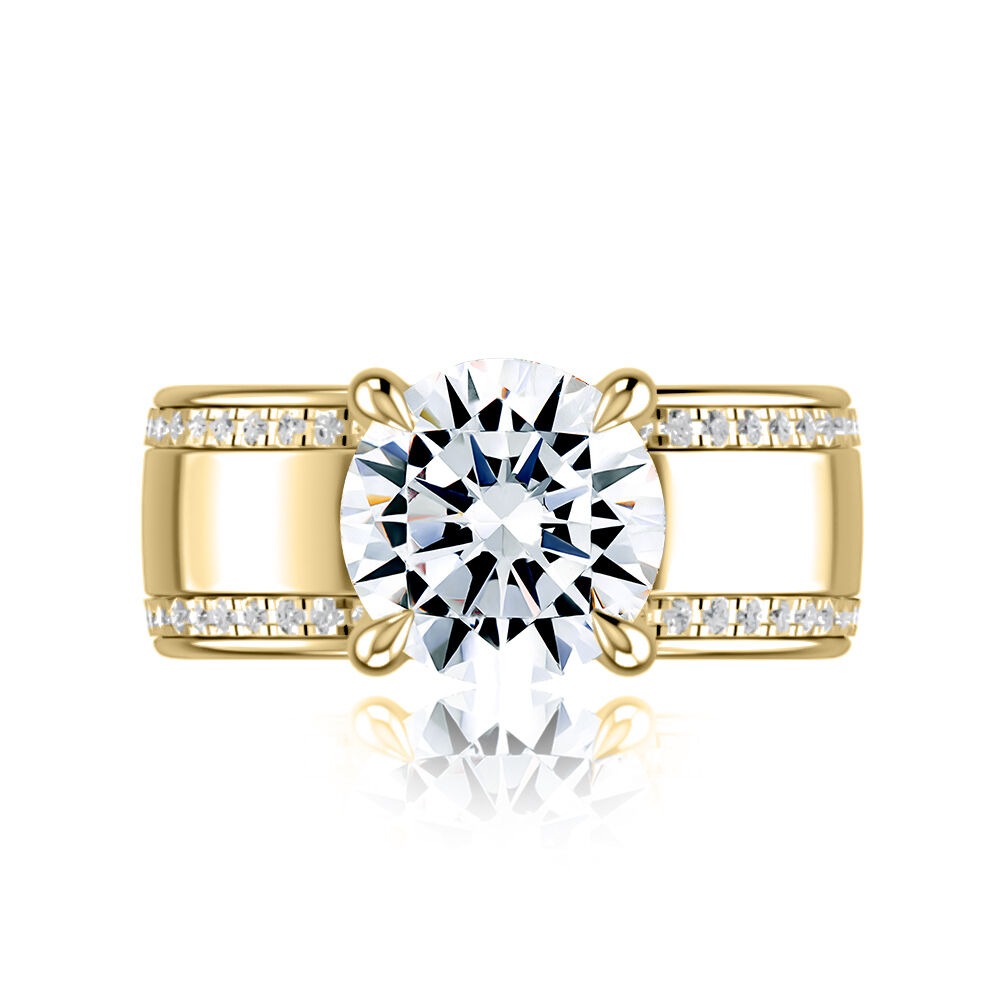 A. Jaffe Wide Diamond Engagement Ring Mounting (0.52 Ct. Tw.)