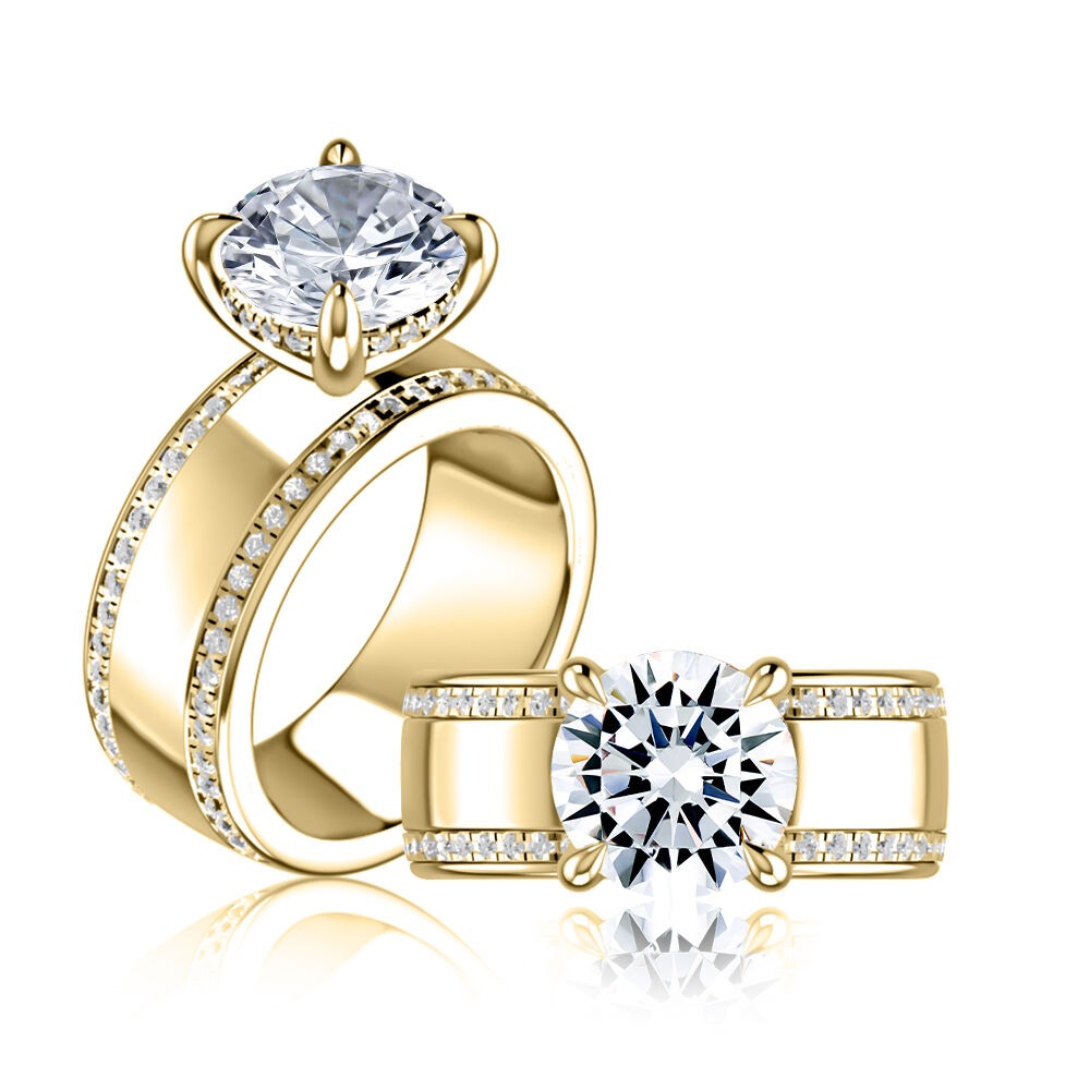 A. Jaffe Wide Diamond Engagement Ring Mounting (0.52 Ct. Tw.)