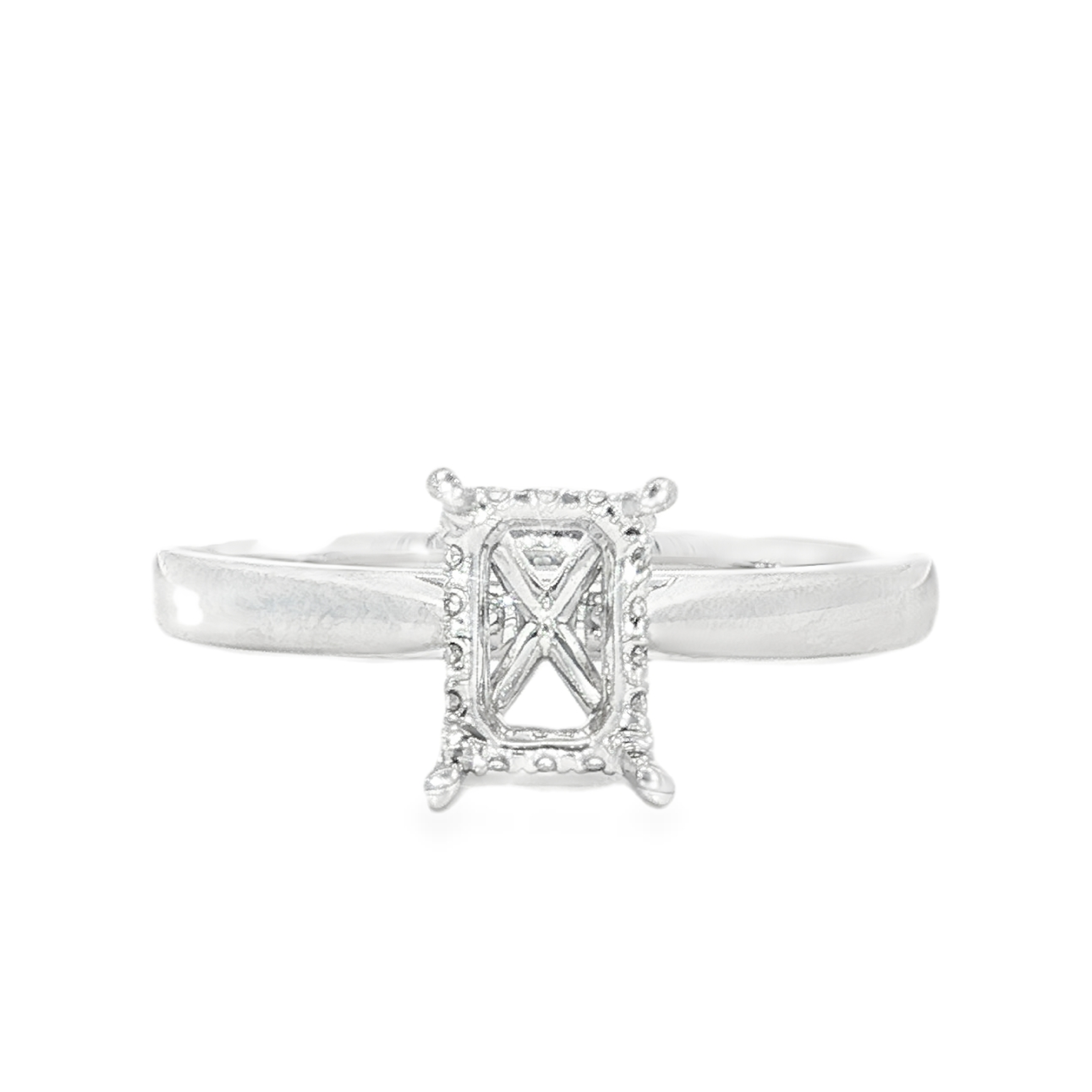 Yes by Martin Binder Emerald Diamond Engagement Ring Mounting