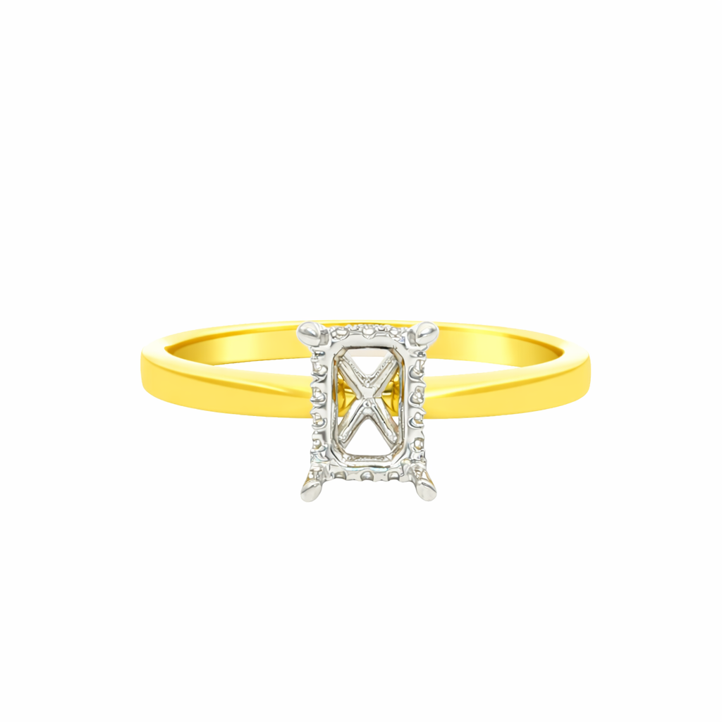 Yes by Martin Binder Emerald Diamond Engagement Ring Mounting