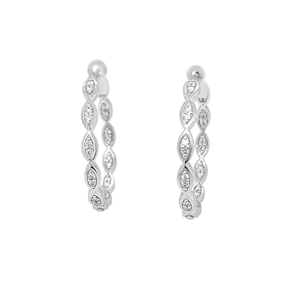 Clara By Martin Binder Diamond Hoop Earrings (0.36 Ct. Tw.)