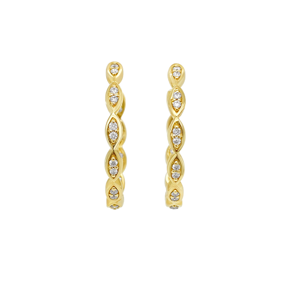 Clara By Martin Binder Diamond Hoop Earrings (0.36 Ct. Tw.)