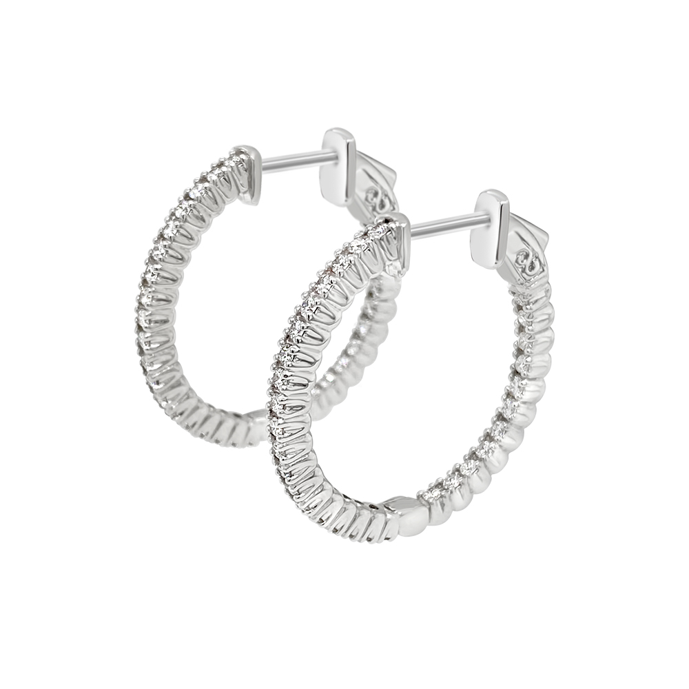 Clara By Martin Binder Diamond Hoop Earrings (0.71 Ct. Tw.)