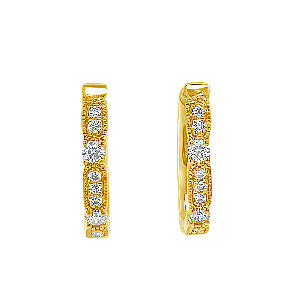 Clara By Martin Binder Huggie Hoop Diamond Earrings (0.19 Ct. Tw.)
