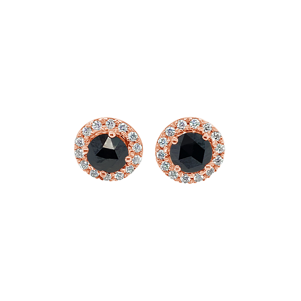 Clara by Martin Binder Black Diamond Halo Earrings (0.77 ct. tw.)