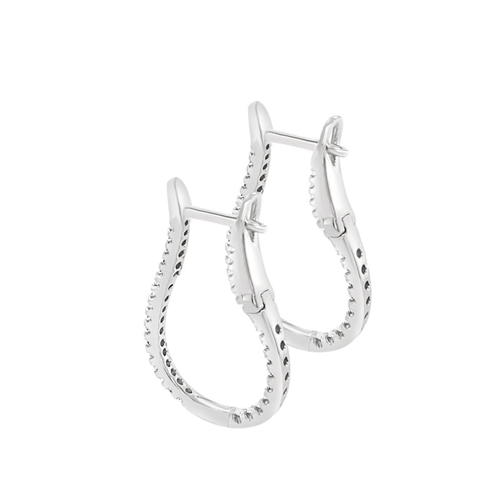 Clara By Martin Binder Diamond Long Hoop Earrings (0.47 Ct. Tw.)