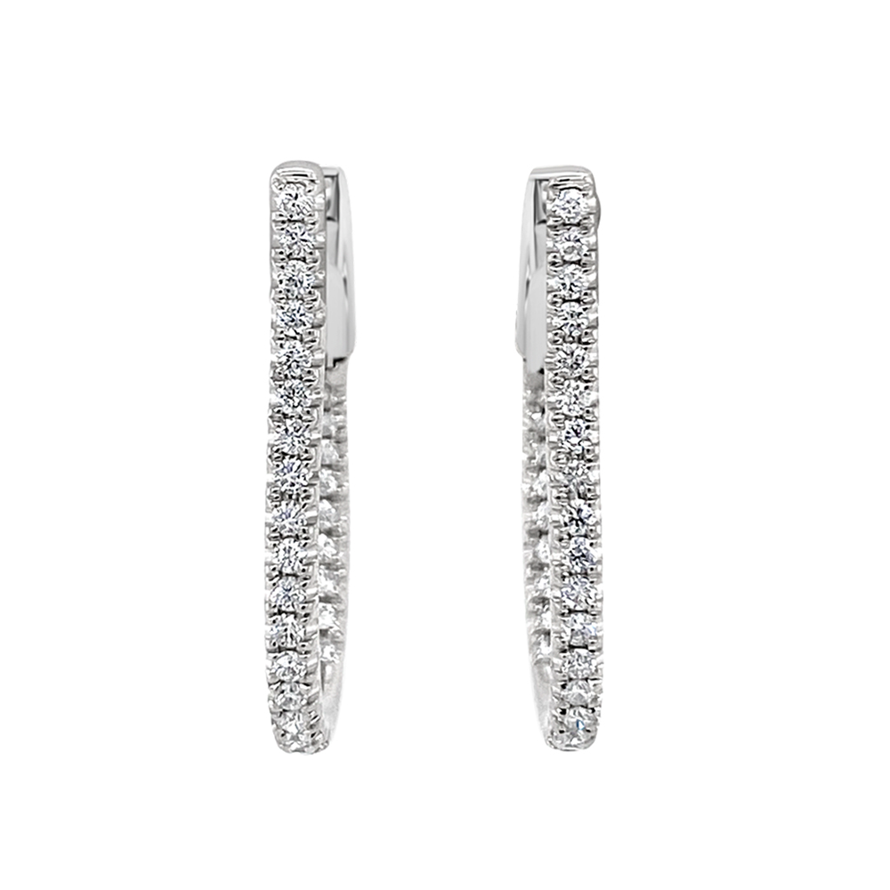 Clara By Martin Binder Diamond Long Hoop Earrings (0.47 Ct. Tw.)
