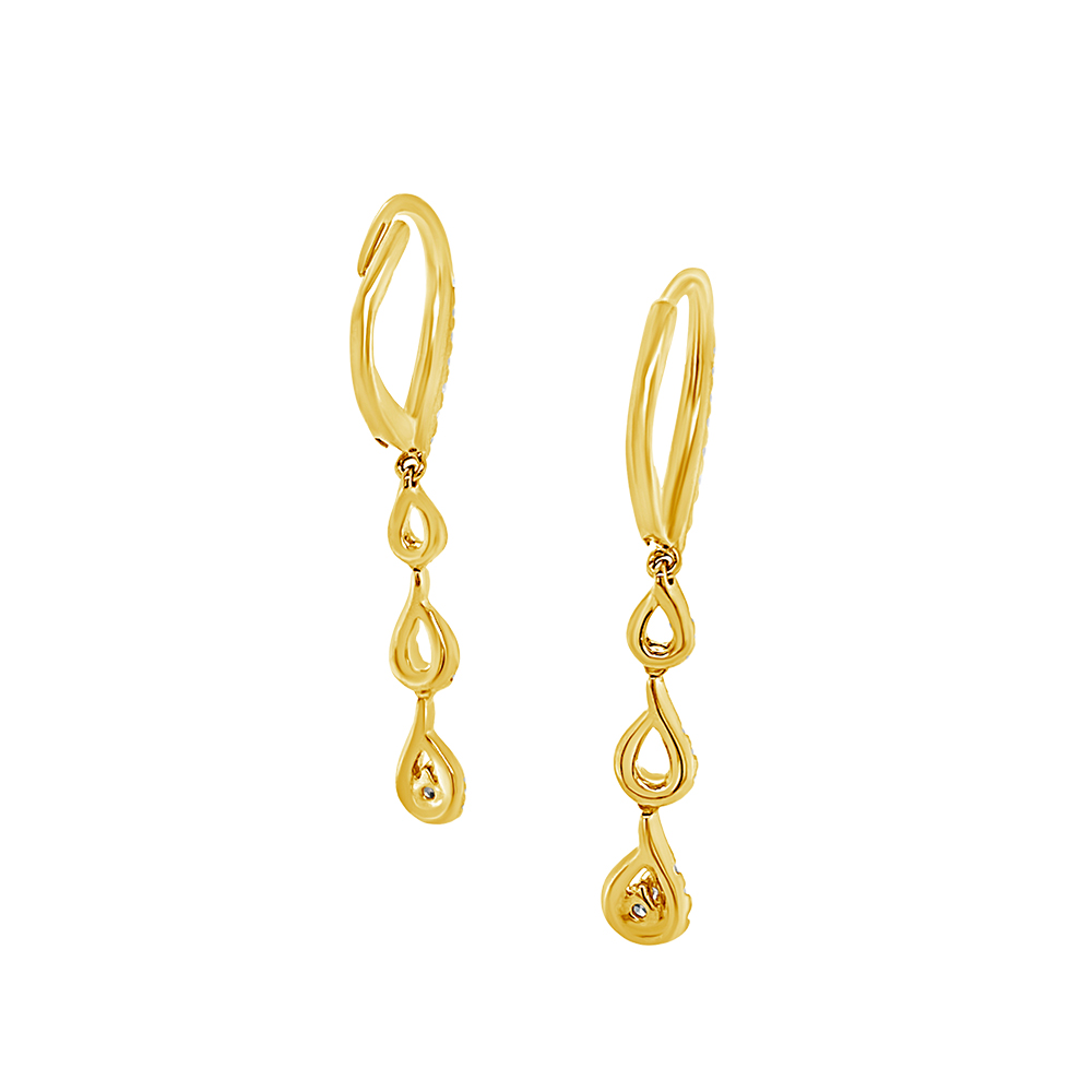 Clara By Martin Binder Dangle Teardrop Diamond Earrings (0.35 Ct. Tw.)