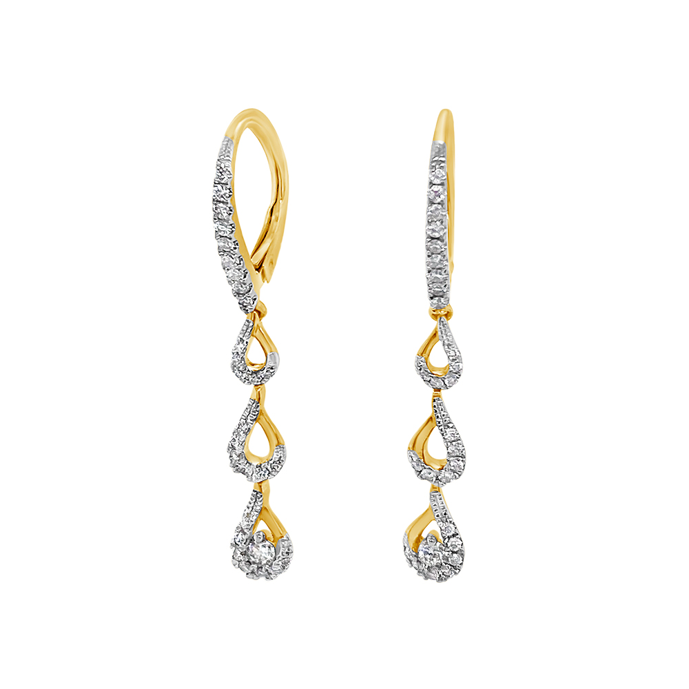 Clara By Martin Binder Dangle Teardrop Diamond Earrings (0.35 Ct. Tw.)
