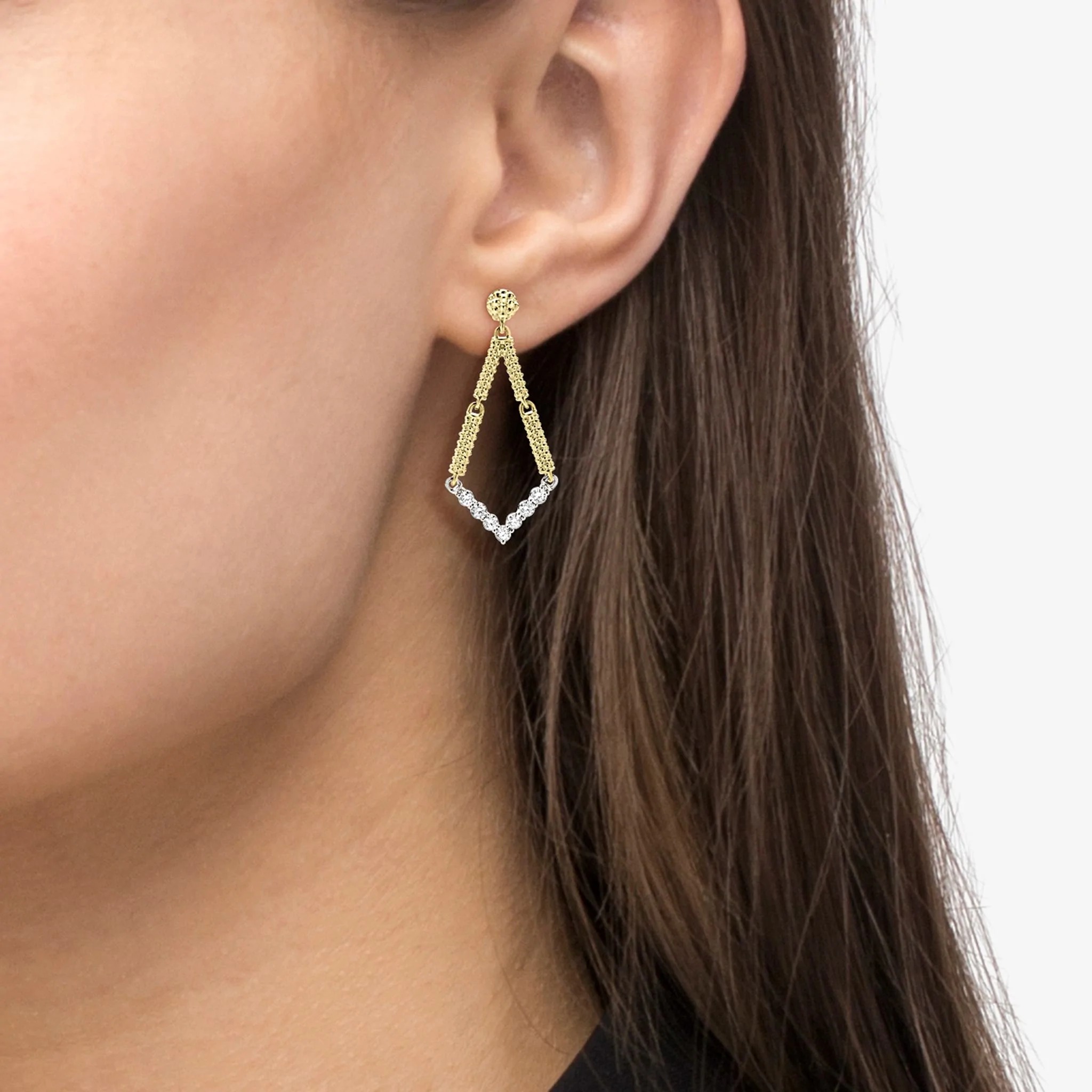 Lagos Petite Superfine Diamond Drop Earrings