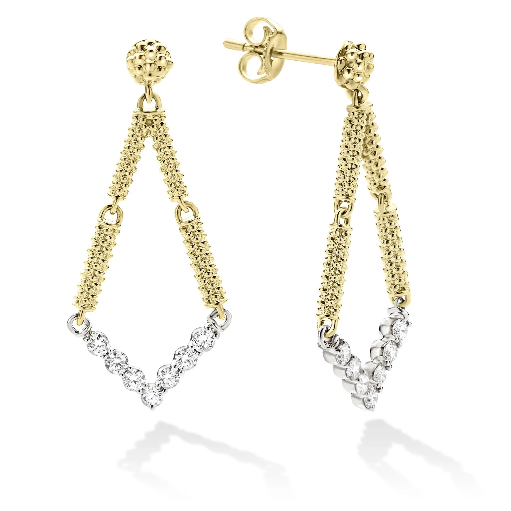 Lagos Petite Superfine Diamond Drop Earrings