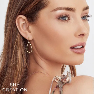 Shy Creation Diamond Dangle Earrings (0.40 Ct)
