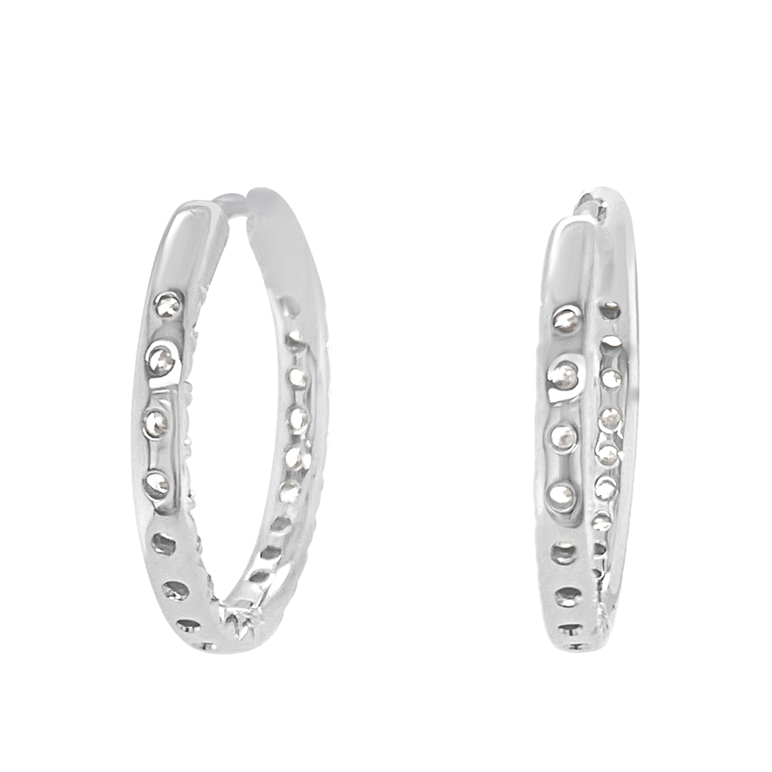 Clara By Martin Binder Diamond Hoop Earrings (1.06 Ct. Tw.)