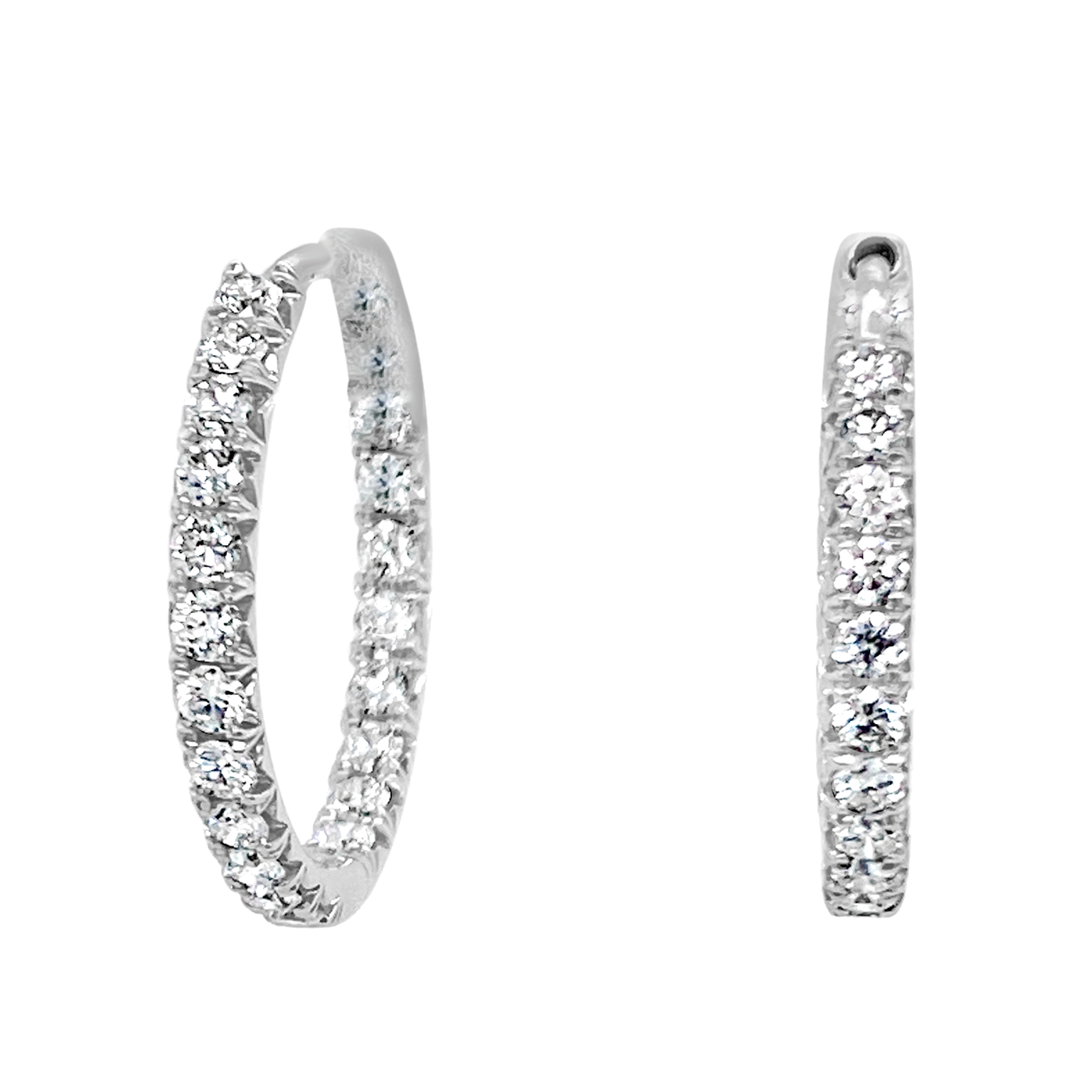 Clara By Martin Binder Diamond Hoop Earrings (1.06 Ct. Tw.)