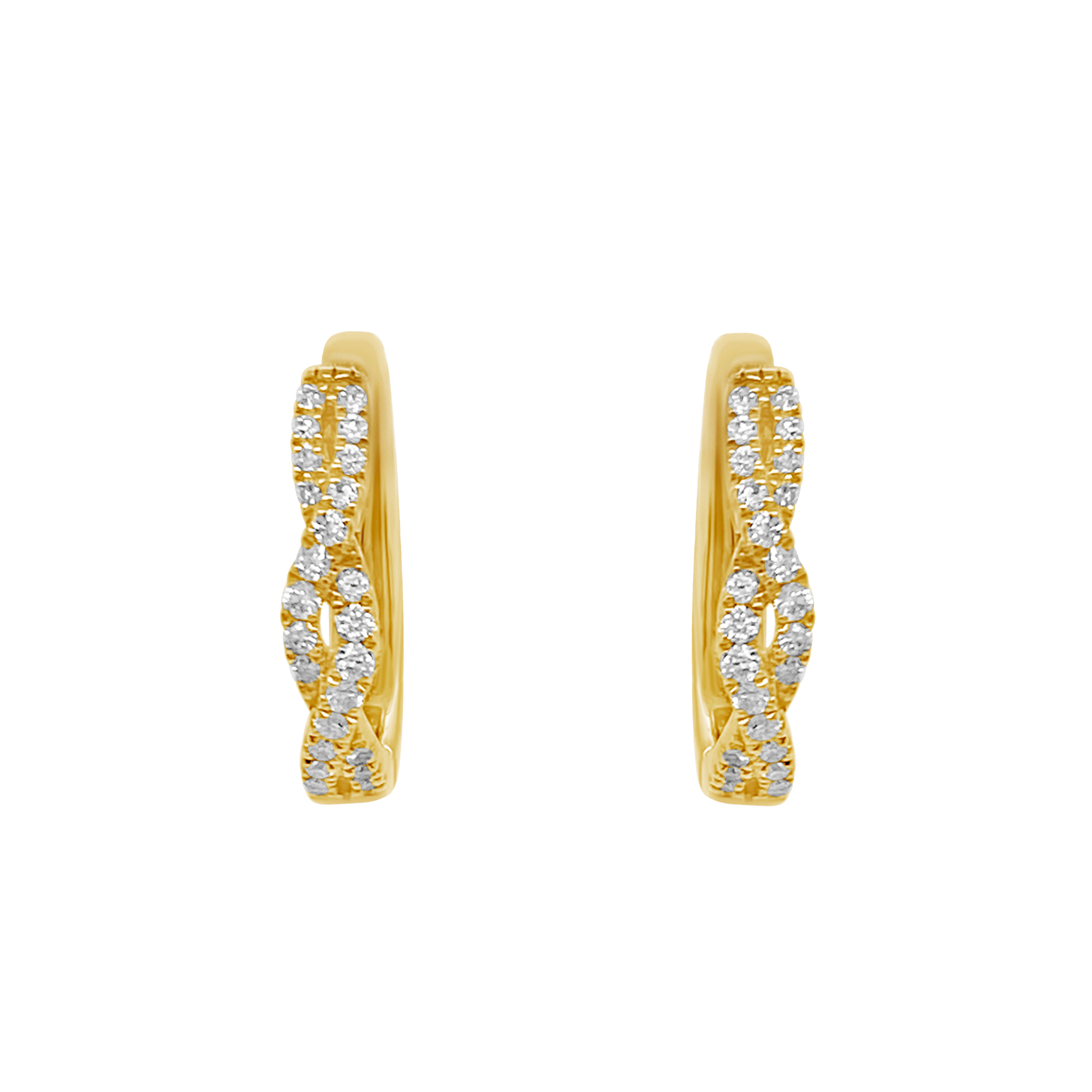 Clara By Martin Binder Diamond Twist Hoop Earrings (0.25 Ct. Tw.)